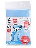 Sassy Disposable Scented Diaper Sacks - 75 Count (3 Pack, 225 Sacks) by Sassy
