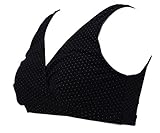 ローズマダム(rosemadame) マタニティ 授乳用ハーフトップ ママブラ ドット柄 ブラック L