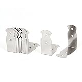 uxcell　コーナーブレース　ボックス　ブレース　カバー　シルバートーン　8個入 40x18mm