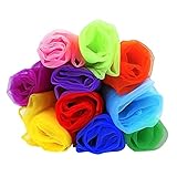 （TC-select） リトミック オーガンジー シフォン 原色 緑 ピンク ダンス スカーフ 10色