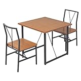 JKプラン カフェスタイルダイニング 3点セット ブラック/ブラウン th-016set-bk