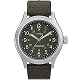 Timex 41mm エクスペディションファブリックストラップウォッチ シルバー/オリーブ/オリーブ ワンサイズ