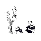 Kicode ウォールステッカー パンダバンブー 大きいサイズ 第三世代 装飾壁紙 リムーバブルデカール DIY