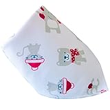 (ラボーグ)La vogue ベビー スタイ よだれかけ ビブ バンダナスタイ 女の子 男の子 吸水ビブ 綿三角スカーフ 幼児 幼稚園 お出かけ 子熊柄