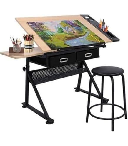 Amazon.co.jp: Smartxchoices 高さ調節可能製図テーブル 製図用デスク