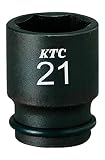 京都機械工具(KTC) インパクトレンチソケット BP3M08TP 対辺寸法:8×差込角:9.5×全長:34mm セミディープ薄肉 1個