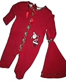 Nursery Rhyme 0 – 3 Mレッド2 Piece Holiday Santa Footie &帽子