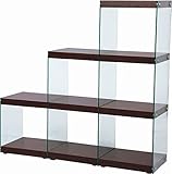 収納 ラック シェルフ ♪東谷家具 ステアラック 3D HAB-702BR ＜W123×D35×H121cm＞ 【AZUMAYA】 インテリア家具 ファミリー 一人暮らし シンプル おしゃれ