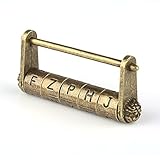 古錠前 アンティーク調　文字のパスワードロック 錠前 　英文字　長8cm×高3.8cm×幅1.5cm　　　銅色