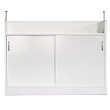 日本製 シンプル 幅120cm カウンター下収納 ホワイト 完成品