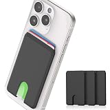 [Senose] カードケース 手帳型 カードポケット カード入れ 収納 SUICA PASMO 定期入れ 最大5枚収納可能 カードホルダー iPhoneカードケース 持ち歩き便利 ios/Android 全機種対応 三つ（ブラック）
