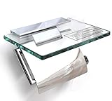 KAWAJUN カワジュン ペーパーホルダー（紙巻器） ガラス棚付ペーパーホルダー SC-273-XC