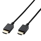 エレコム HDMI ケーブル 1.5m プレミアム スリム 4K / Ultra HD / 3DフルHD対応 ブラック CAC-HDPS15BK