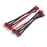 Fenteer 2個　オス-メス　Tプラグ　14AWGシリコン　ワイヤー　コネクタアダプタ　10cm　RC用