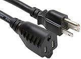 eDragon 15ft Outlet Saver Power Extension Cord NEMA 5-15R TO NEMA 5-15P by eDragon