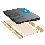 2.5インチ to 3.5インチ変換マウントとBX500 1TB SATA3 内蔵型 2.5インチ 7mm SSD をセット商品 (変換マウントゴールド) [並行輸入品]