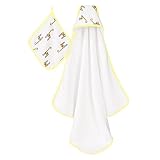 エイデンアンドアネイ Aaden+anais フード付きタオル＆ウォッシュクロス セット hooded towel set (ジャングルジャム3036)