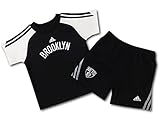 (エヌビーエー) NBA リトルキッズ Brooklyn Nets ブルックリン Tシャツ＆パンツ　セットアップ（並行輸入品) (3T, 黒白)