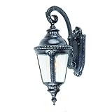 Yosemite Home Decor 7201ST-1M 1-Light Exterior with Clear Seedy Glass, Medium, Stone Finish [並行輸入品]