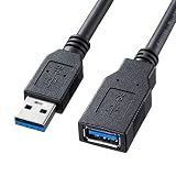 サンワサプライ(Sanwa Supply) USB3.0延長ケーブル(ブラック・0.5m) KU30-EN05K