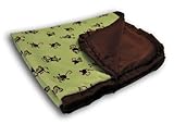 Caught Ya Lookin' Reversible Baby Blanket, Monkeys by Caught Ya Lookin'