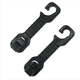 ポットフック 車用 シート フック ヘッドレストフック 車用収納フック携帯型 買い物袋の荷崩れ防止 ブラック 2個セット