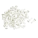 uxcell プッシュリベット クリップ ファスナー ナイロン ホワイト 7.5-8.5mm厚さパネル用 100個入り