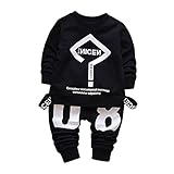 Tovadoo 子供服 ベビー服 男の子 パーカー+ズボン 秋冬 長袖 多色 アルファベット柄 ヒップホップ風 ファッション 兄弟揃い 保育園 旅行 プレゼント