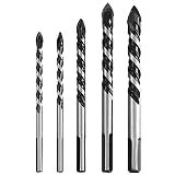 Super Junior ドリルビット 5個セット ホールカッター ホールソー セット タイル コンクリート レンガ ガラス プラスチック 木材 6 mm 8 mm 10 mm 12 mm タングステ