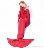 1 大人のマーメイドテールブランケット人魚姫の尾の部分の寝袋コクーンマットレスソファニット毛布手作りのリビングルームの寝袋