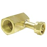 Uniweld F25 Brass Adaptor from CGA200 "MC" Tank 90Degree to CGA510 "POL" Regulator [並行輸入品]