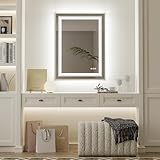 Wisfor 女優ミラー 壁掛け鏡 ledライト付きミラー 洗面台 照明付きミラー 洗面所 ウォールミラー おしゃれ ハリウッドミラー 大きい ドレッサー鏡 トイレ 化粧鏡 光る 美容室 大型 メイクミラー 玄関