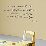Pop Decors WL-0033-Vb Inspirational Quote Wall Decal, The More That You Read [並行輸入品]