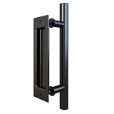 ブラックフラッシュプルハンドルセット交換用パーツ木製ドア