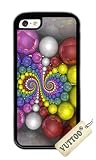 iPhone 5CケースVUTTOO カラフルなドイルスパイラル iPhone 5C専用ケース (ブラック)[並行輸入品]