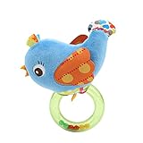 HS Baby Rattles Teetherおもちゃ幼児新生児開発おもちゃギフト( Blue Bird )