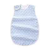 HBF ベビー キッズ ガーゼスリーパー 6重 寝袋 綿100％ 防寒 通気性抜群 ボタン開閉式 柔らかい 可愛い プレゼント 出産祝い Mサイズ 40*60㎝（1歳〜3歳)