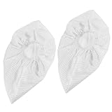 uxcell テリレンシューズカバー　靴カバー　静電防止　ストレットポータブル　ホワイト　ブラック　成人用　軽量　使いやすい