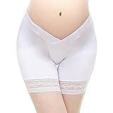 Shalichun マタニティ レギンス ローライズ 夏 3分丈 妊婦 パンツ 下着 マタニティ ショーツ インナー 妊娠専用パンツ マタニティー下着 レディース パンツ M-XXL (M, ホワイト