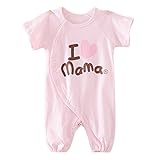 【SEBLES】ベビー服 カバーオール 新生児 3ヶ月 6ヶ月 12ヶ月 半袖 半ズボン 前開き プリント ママ パパ ラウンドネック 春 夏 コットン(タイプE,73cm)