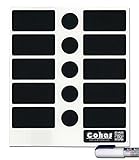 Cohas Chalkboard Labels for ChefLand Square Glass Spice Jars includes Liquid Chalk Marker and 45 Lab