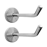 shineme2packステンレススチール壁フックシングルホルダーfor Living Roomコート帽子ローブハンガーバスルームタオルキッチン強力Heavy Dutyガレージストレージオーガナイザー