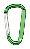 TRUSCO(トラスコ) カラビナ 線径6mmx60mm D型 グリーン TKN660GN