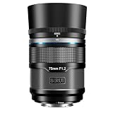 SIRUI Sniper 75mm オートフォーカスレンズ、F1.2 望遠 APS-C カメラレンズ、X-T4、X-T5、X-H1、X-H2/H2S、X-T3、X-T30、X-S10 用 (X マウント、ブラック)