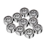 uxcell ベアリング MR52ZZ ボールベアリング 内径2mm 外径5mm 幅2.5mm 両シールド付き 深溝玉軸受 クロム鋼 10個