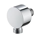 weirun Modern Bathroom真鍮シャワーホースコネクター壁Supplyエルボコンセント注ぎ口壁マウント、クローム