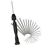 AMAA ハンドドリル ピンバイス ハンド ドリル ステンレス 穴あけツール 小型　精密　DIY工具 手動ドリル　電源不要　騒音なし　精密　木工　芸能人 (セット①)