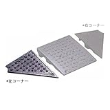段差スロープ キャスコーナーM級 70mm段差用左コーナー メタリックグレー