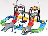 Homilius 鉄道玩具 車 おもちゃ ミニカー 軌道 レール 立体パズル 知育玩具 教育活動 駐車場 組み立て ごっこ遊び ブロックおもちゃ ブロックセット プラスチック製 プレイセット 子供向け 女の子 男の子 子供 人気 誕生日プレゼント クリスマスプレゼント 入園祝い 幼稚園 保育園 ST認証済み (Bセット)