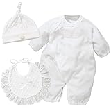 西松屋 帽子・スタイ付きセレモニードレス（天使の羽）【新生児50-60cm】 日本製 新生児